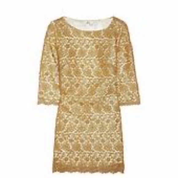 Milly Liana Gold Lace Mini Dress - Picture 3 of 5